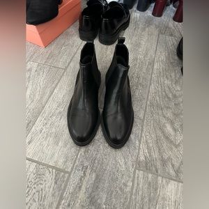 Topshop Black Leather Booties